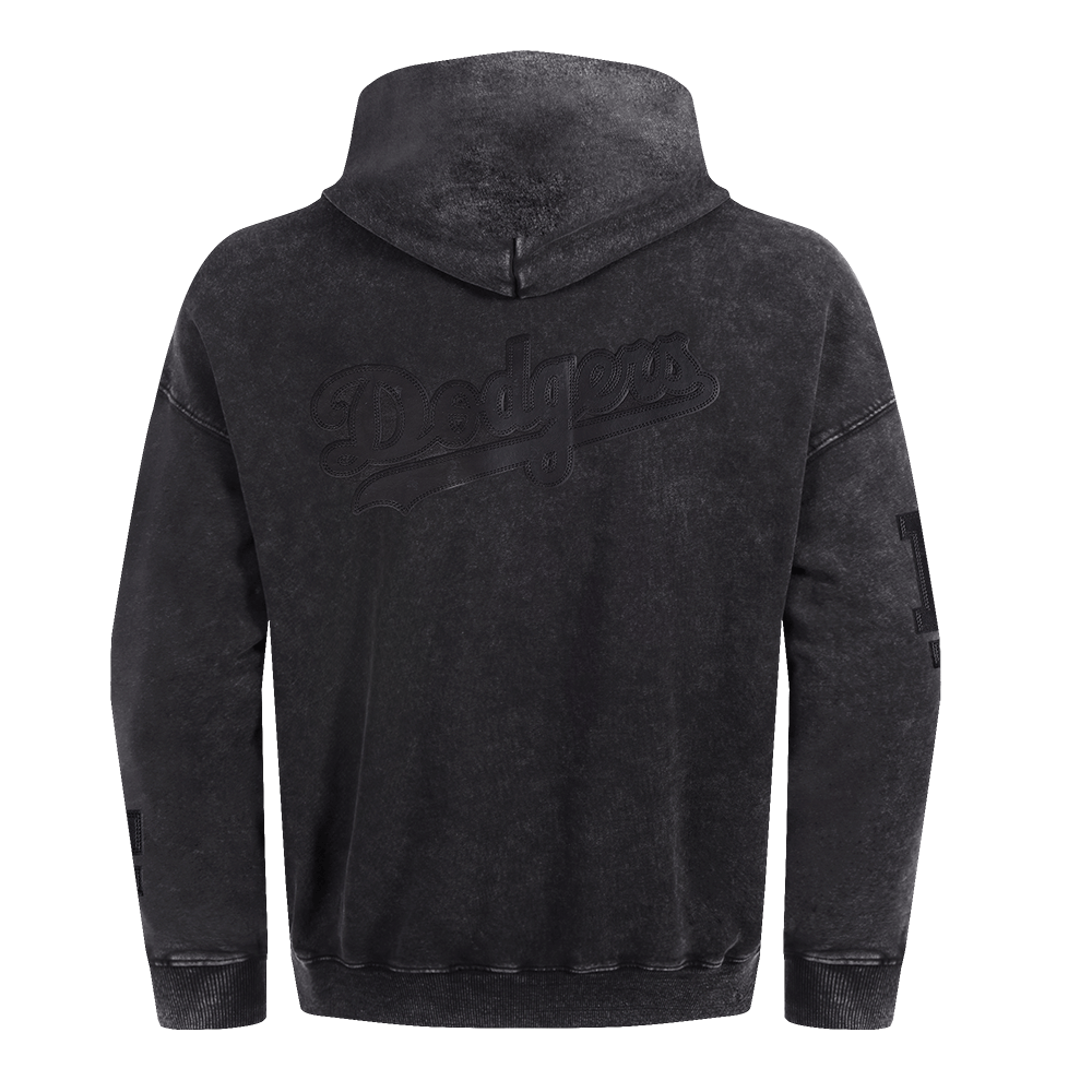 MLB LOS ANGELES DODGERS WASHED VANGUARD PARA HOMBRE LAVADO CON ENZIMAS HOMBROS CAÍDOS (NEGRO LAVADO)