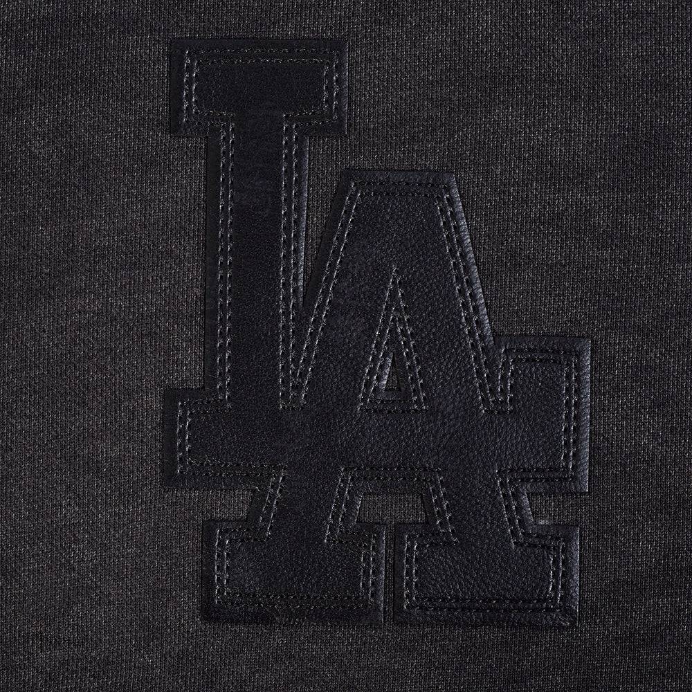 MLB LOS ANGELES DODGERS WASHED VANGUARD PARA HOMBRE LAVADO CON ENZIMAS HOMBROS CAÍDOS (NEGRO LAVADO)