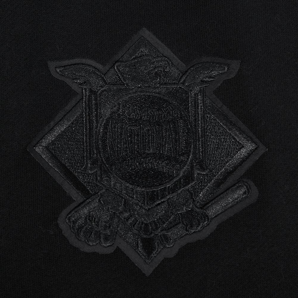 MLB LOS ANGELES DODGERS SUDADERA CON CAPUCHA PO DE FELPA CON HOMBROS CAÍDOS PARA HOMBRE BLACKOUT (NEGRA)