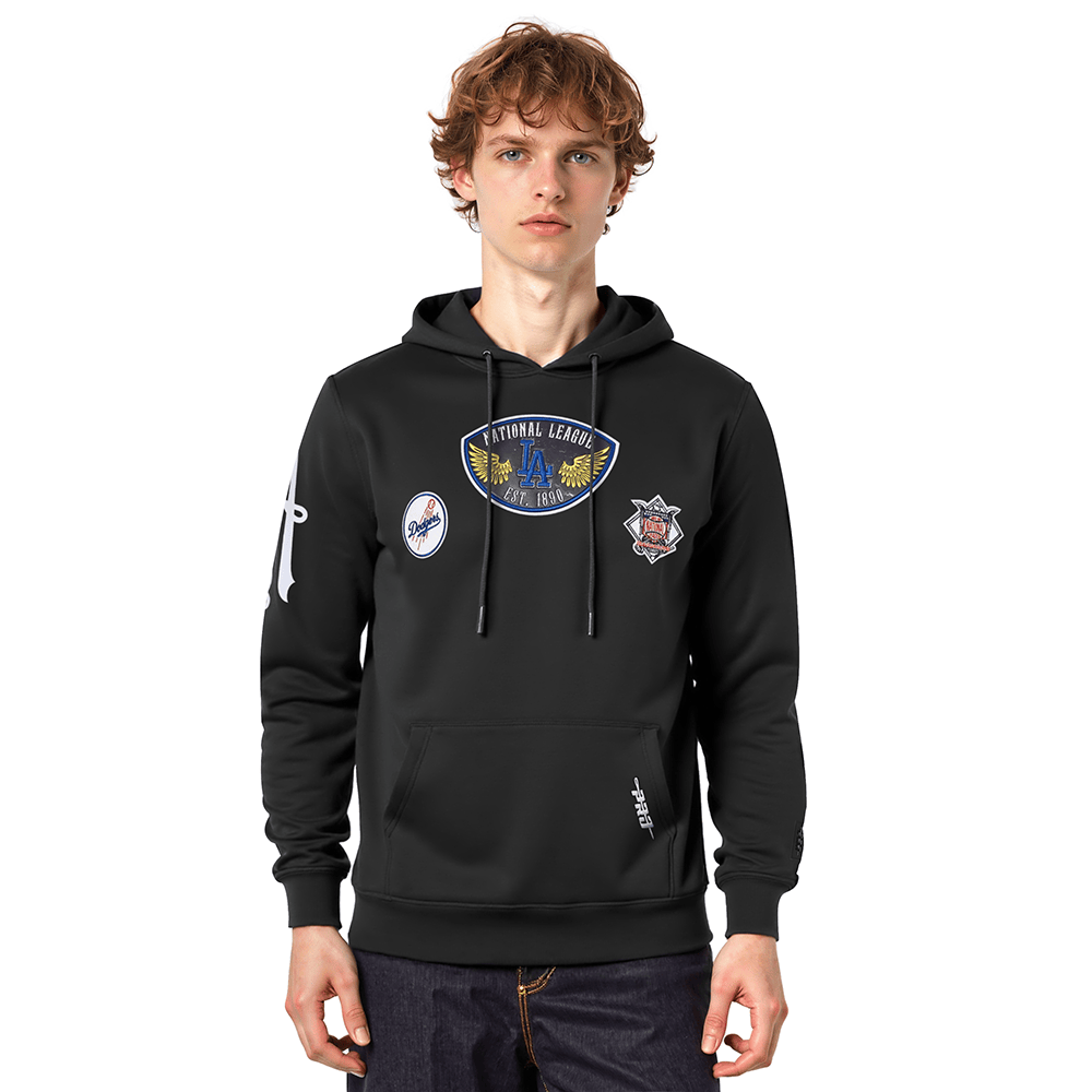 MLB LOS ANGELES DODGERS BORN FOR SPORT MEN'S FLC PO HOODIE (BLACK)