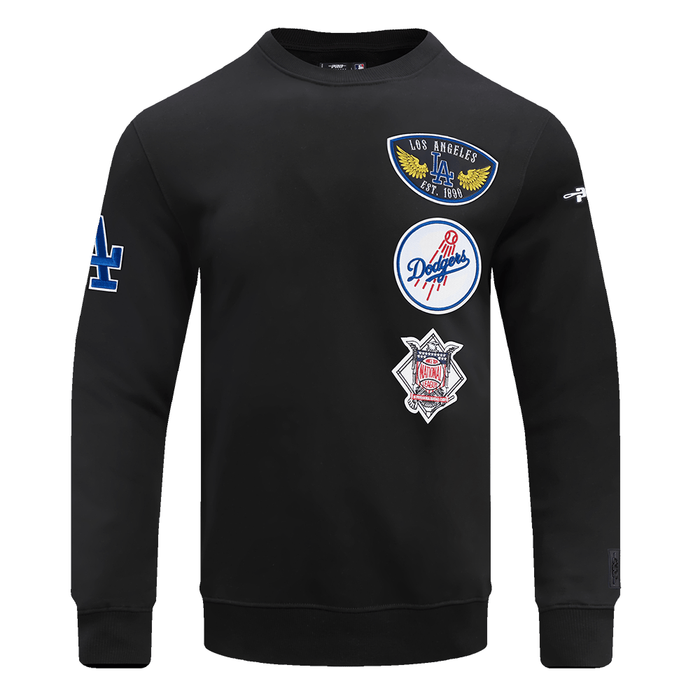 MLB LOS ANGELES DODGERS BORN FOR SPORT SUDADERA DE CUELLO REDONDO FLC PARA HOMBRE (NEGRA)