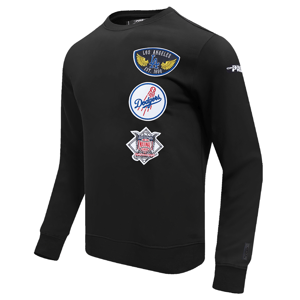 MLB LOS ANGELES DODGERS BORN FOR SPORT SUDADERA DE CUELLO REDONDO FLC PARA HOMBRE (NEGRA)
