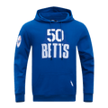 MLB LOS ANGELES DODGERS MOOKIE BETTS #50 CLASSIC MEN'S DOUBLE KNIT PULLOVER HOODIE (DODGER BLUE)
