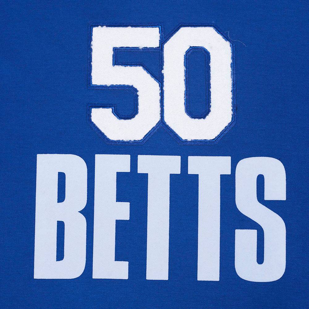 MLB LOS ANGELES DODGERS MOOKIE BETTS #50 CLASSIC MEN'S DOUBLE KNIT PULLOVER HOODIE (DODGER BLUE)