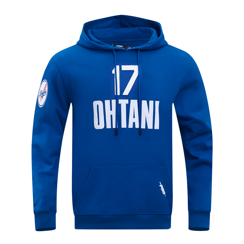 MLB LOS ANGELES DODGERS SHOHEI OHTANI #17 SUDADERA CON CAPUCHA DE MANGA LARGA CLÁSICA PARA HOMBRE (AZUL DODGER)
