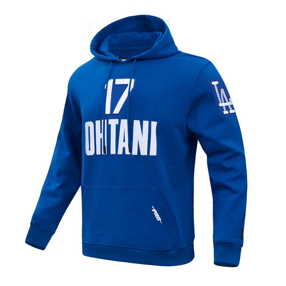 MLB LOS ANGELES DODGERS SHOHEI OHTANI #17 SUDADERA CON CAPUCHA DE MANGA LARGA CLÁSICA PARA HOMBRE (AZUL DODGER)