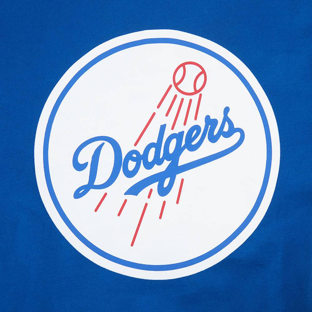 MLB LOS ANGELES DODGERS LIVING LARGE SUDADERA CON CAPUCHA FLC PARA HOMBRE CON HOMBROS CAÍDOS (AZUL DODGER)