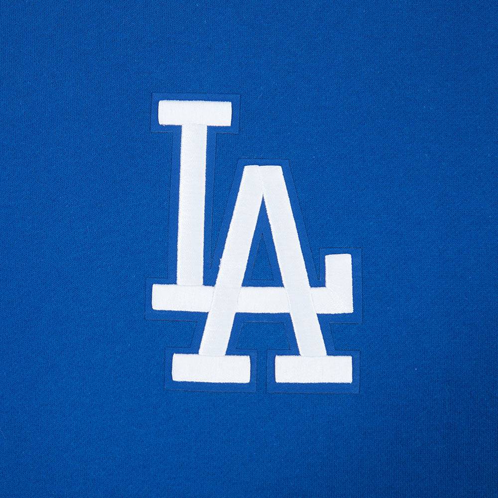 MLB LOS ANGELES DODGERS LIVING LARGE SUDADERA CON CAPUCHA FLC PARA HOMBRE CON HOMBROS CAÍDOS (AZUL DODGER)