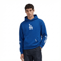 MLB LOS ANGELES DODGERS LIVING LARGE SUDADERA CON CAPUCHA FLC PARA HOMBRE CON HOMBROS CAÍDOS (AZUL DODGER)