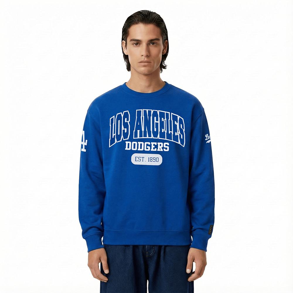 MLB LOS ANGELES DODGERS CITY ARCH MEN'S FLC CREWNECK (DODGER BLUE)