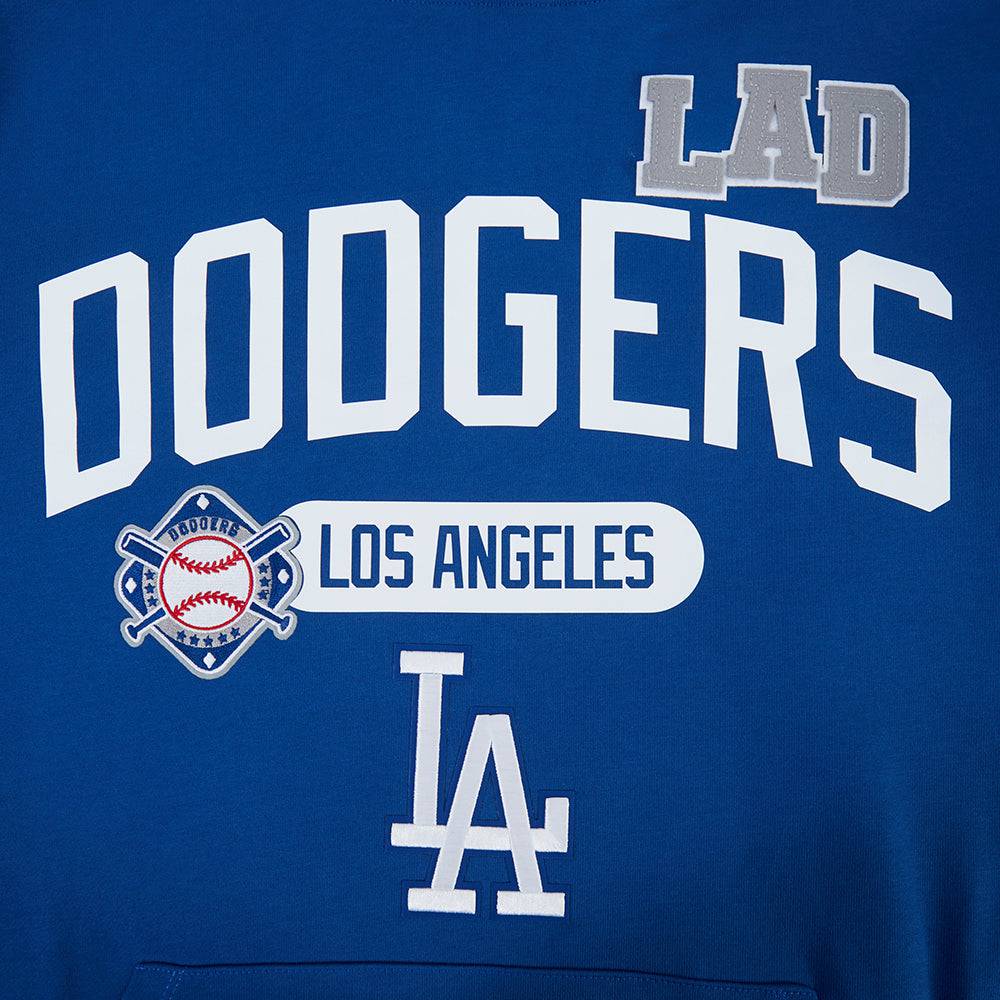 MLB LOS ANGELES DODGERS LETTERMAN MEN'S PULL OVER HOODIE (DODGER BLUE)