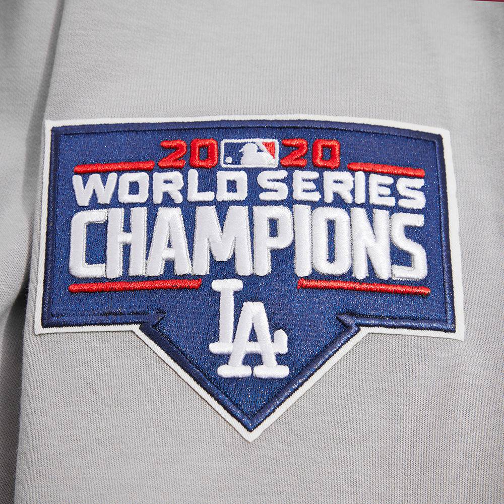 MLB LOS ANGELES DODGERS SUDADERA CON CAPUCHA CLÁSICA DE CHENILLA PARA HOMBRE (GRIS)