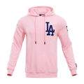 MLB LOS ANGELES DODGERS CLASSIC CHENILLE MEN'S PULLOVER HOODIE (PINK)