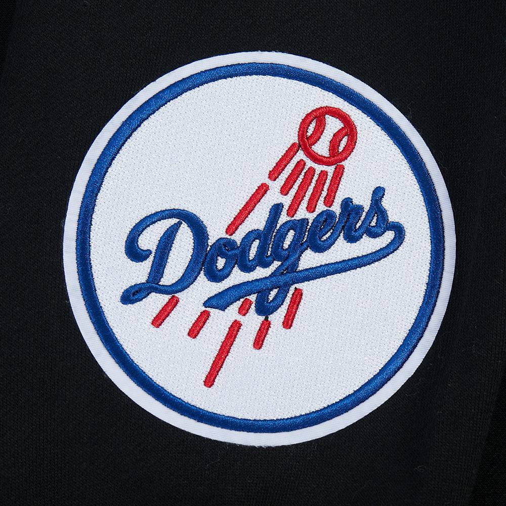 MLB LOS ANGELES DODGERS WINGSPAN MEN'S DROP SHOULDER FLC CREWNECK (BLACK/DODGER BLUE)