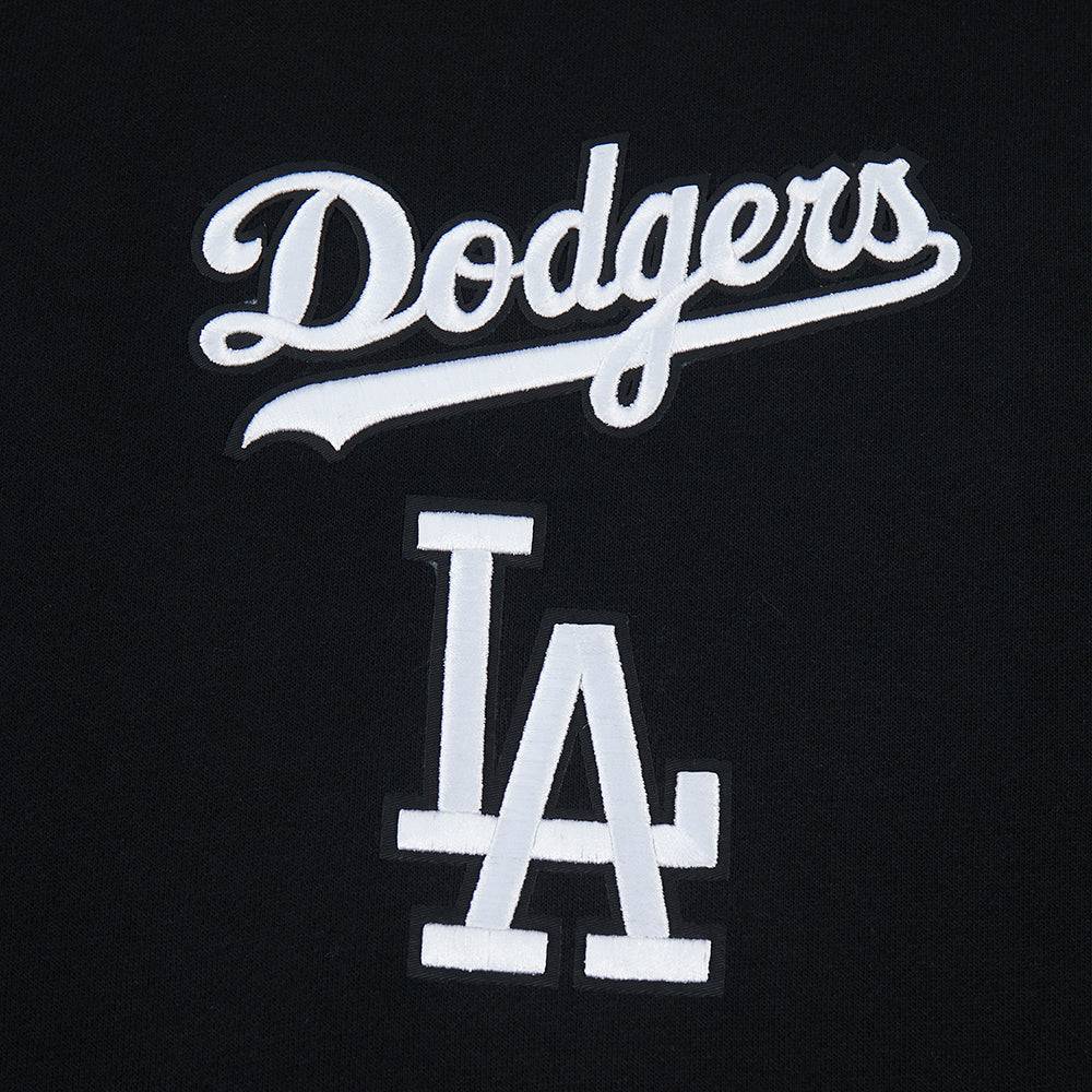MLB LOS ANGELES DODGERS WINGSPAN MEN'S DROP SHOULDER FLC CREWNECK (BLACK/DODGER BLUE)
