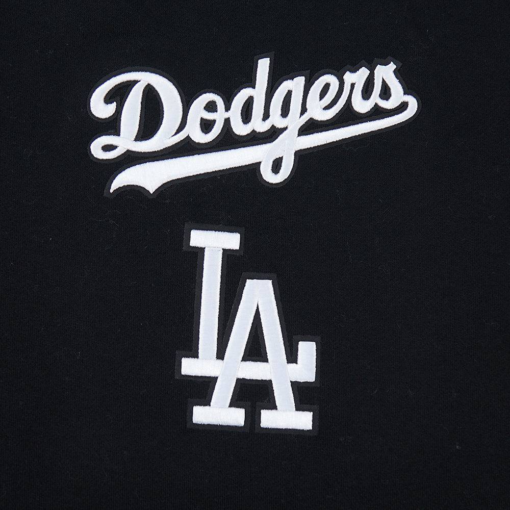 MLB LOS ANGELES DODGERS WINGSPAN MEN'S DROP SHOULDER FLC CREWNECK (BLACK)