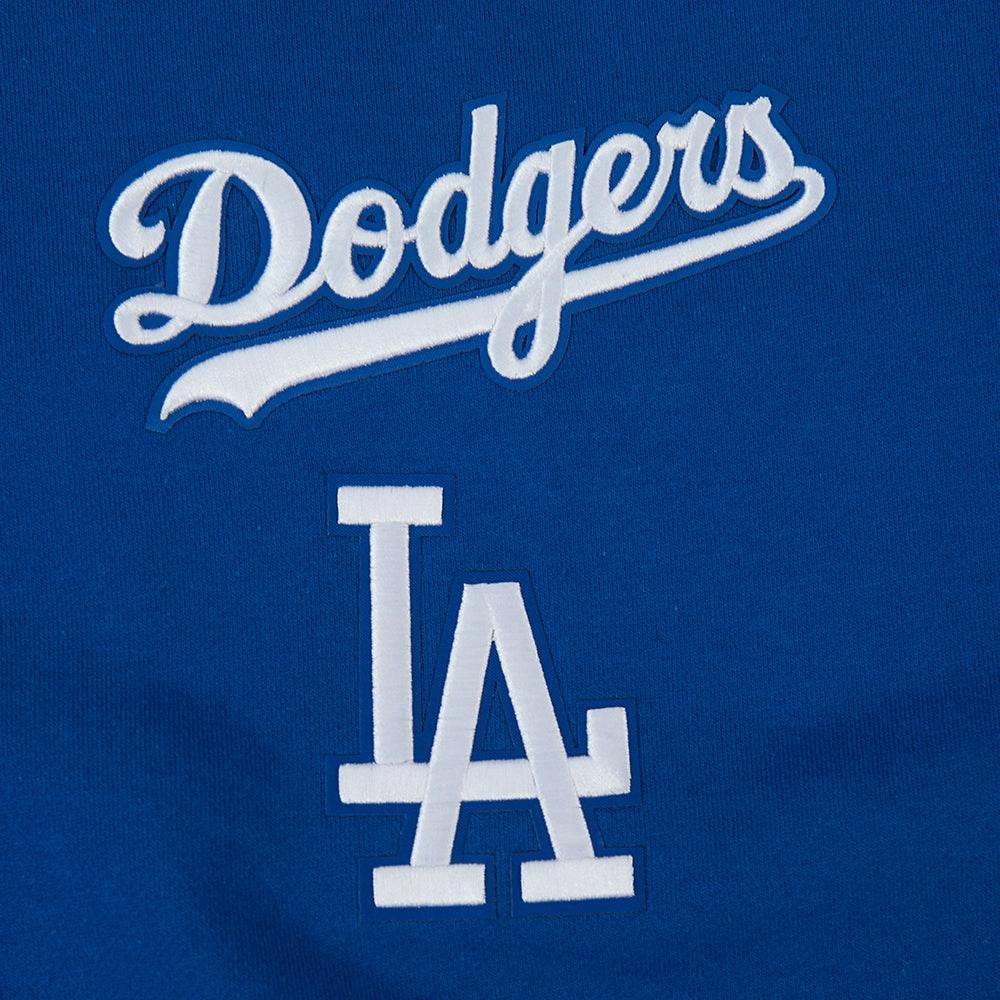 MLB LOS ANGELES DODGERS WINGSPAN SUECA DE FORRO POLAR CON CUELLO REDONDO Y HOMBROS CAÍDOS PARA HOMBRE (AZUL DODGER)
