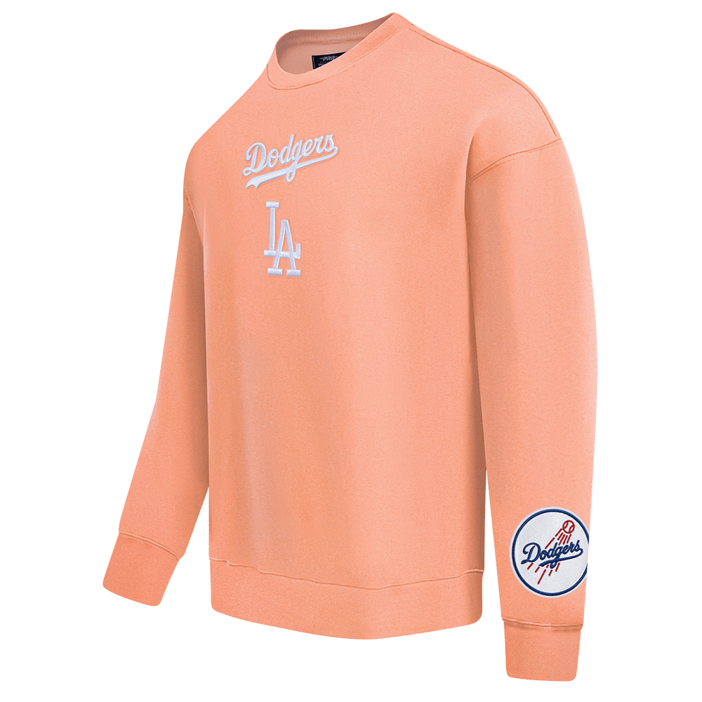 MLB LOS ANGELES DODGERS WINGSPAN MEN'S DROP SHOULDER FLC CREWNECK (GUAVA)