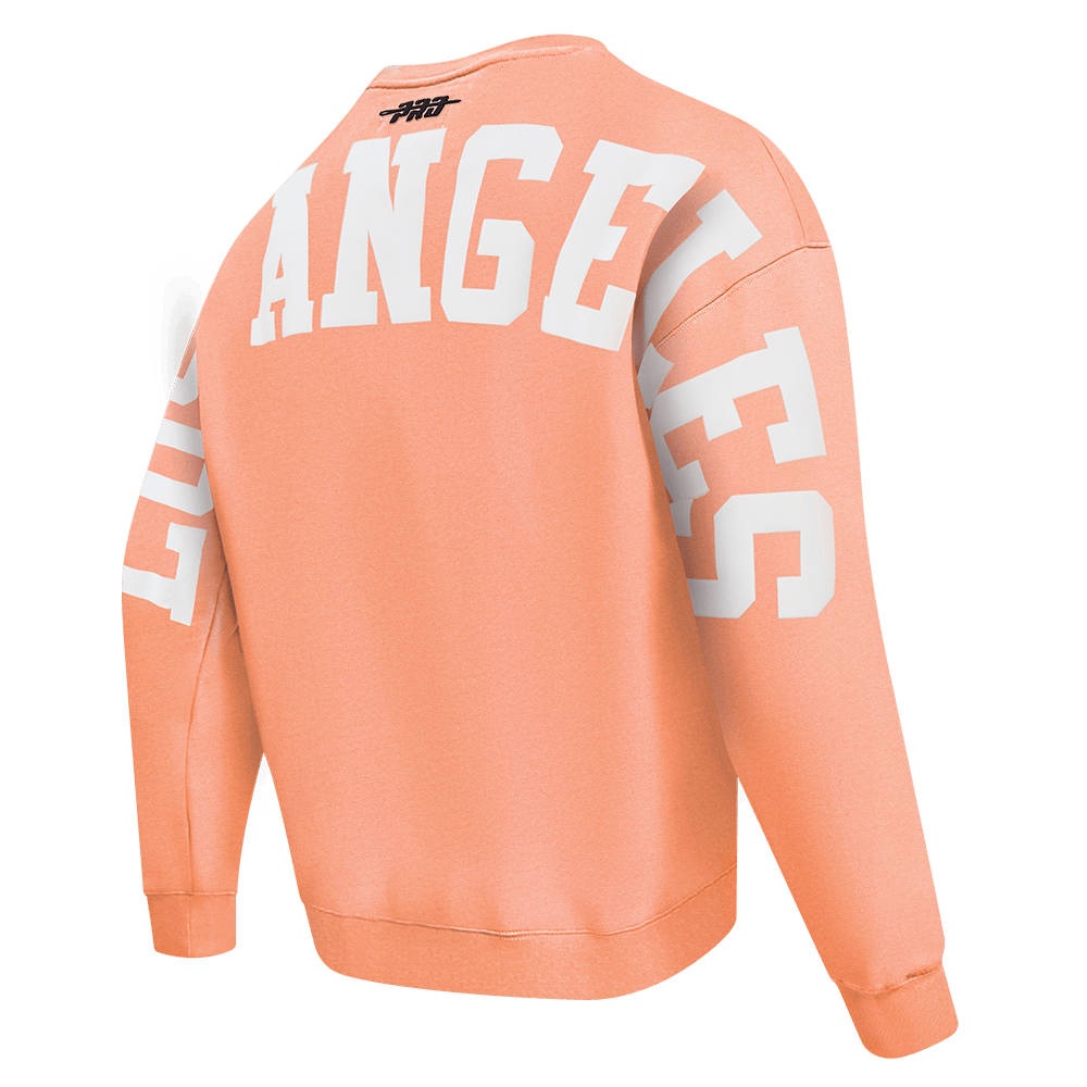 MLB LOS ANGELES DODGERS WINGSPAN MEN'S DROP SHOULDER FLC CREWNECK (GUAVA)