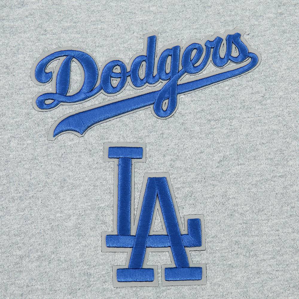 MLB LOS ANGELES DODGERS WINGSPAN MEN'S DROP SHOULDER FLC CREWNECK (DARK HEATHER GRAY)