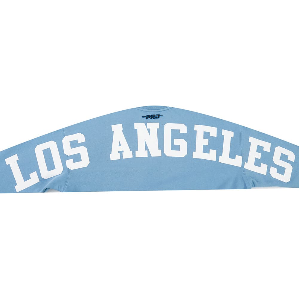 MLB LOS ANGELES DODGERS WINGSPAN MEN'S DROP SHOULDER FLC CREWNECK (STEEL BLUE)