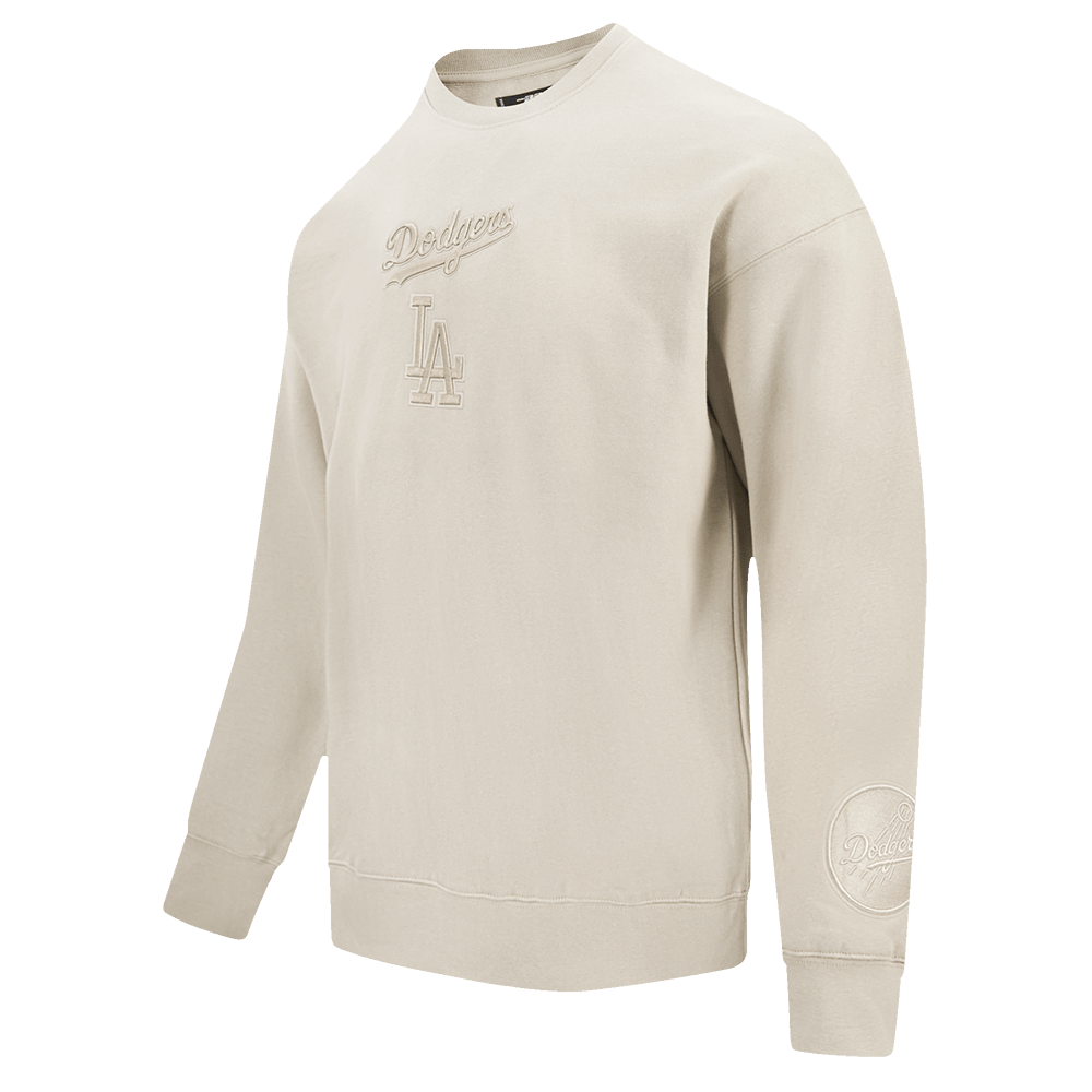 MLB LOS ANGELES DODGERS WINGSPAN MEN'S DROP SHOULDER FLC CREWNECK (TAUPE)