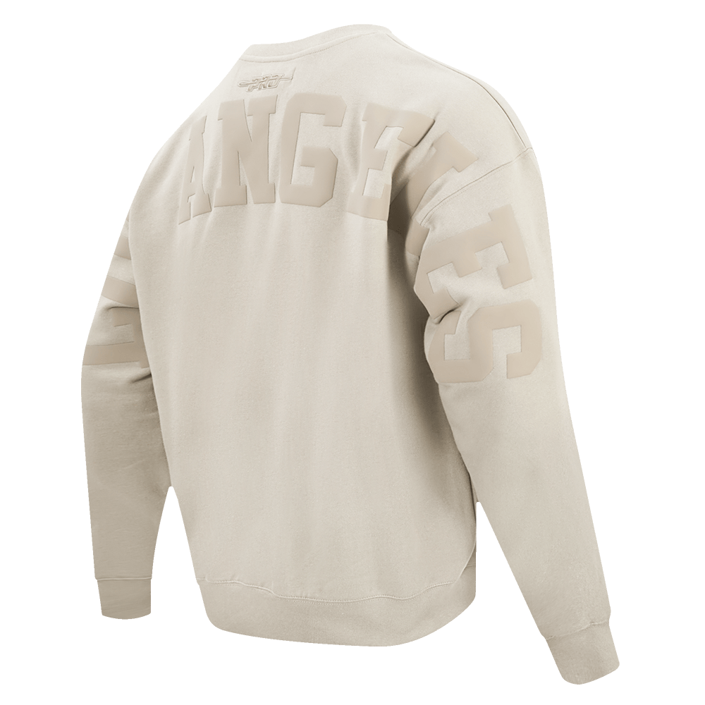 MLB LOS ANGELES DODGERS WINGSPAN MEN'S DROP SHOULDER FLC CREWNECK (TAUPE)