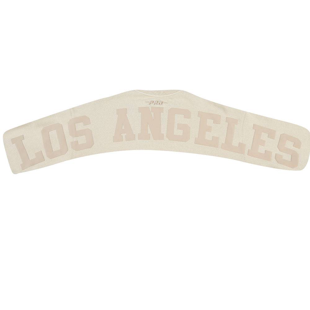 MLB LOS ANGELES DODGERS WINGSPAN MEN'S DROP SHOULDER FLC CREWNECK (TAUPE)