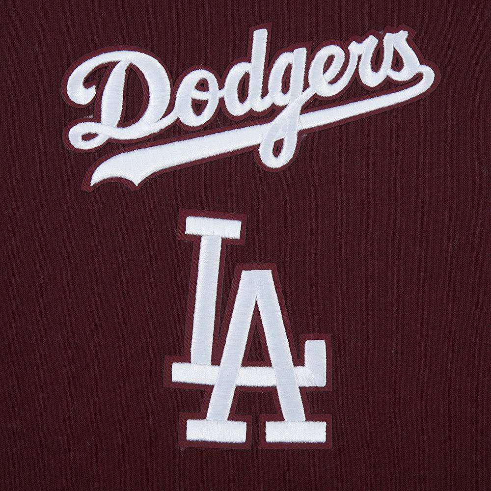 MLB LOS ANGELES DODGERS WINGSPAN MEN'S DROP SHOULDER FLC CREWNECK (WINE)