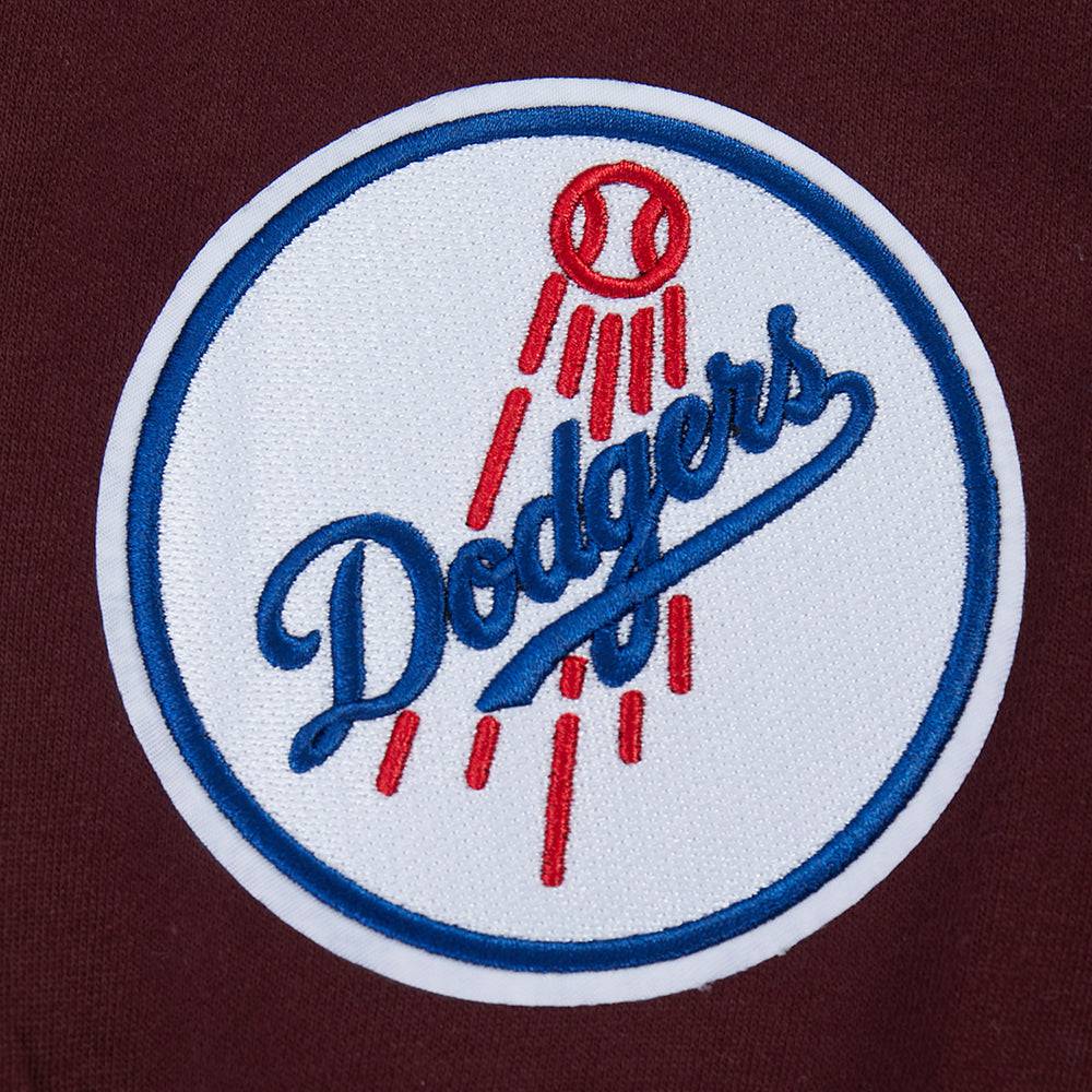 MLB LOS ANGELES DODGERS WINGSPAN MEN'S DROP SHOULDER FLC CREWNECK (WINE)