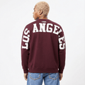 MLB LOS ANGELES DODGERS WINGSPAN MEN'S DROP SHOULDER FLC CREWNECK (WINE)