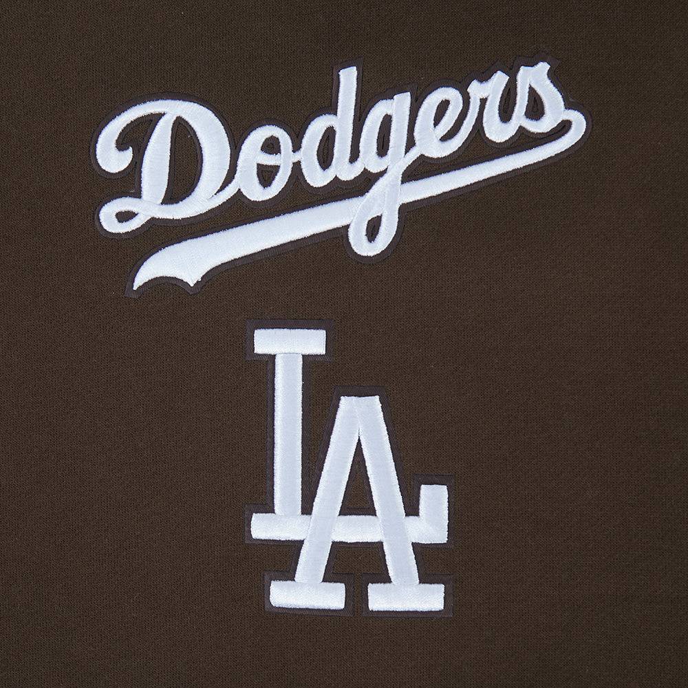 MLB LOS ANGELES DODGERS WINGSPAN MEN'S DROP SHOULDER FLC PO HOODIE V2 (BROWN)