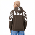 MLB LOS ANGELES DODGERS WINGSPAN MEN'S DROP SHOULDER FLC PO HOODIE V2 (BROWN)