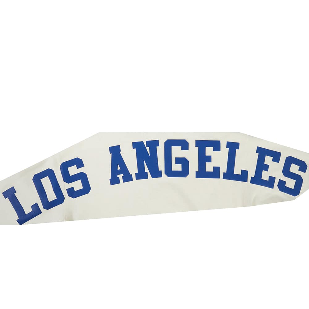 MLB LOS ANGELES DODGERS WINGSPAN MEN'S DROP SHOULDER FLC PO HOODIE V (EGGSHELL)