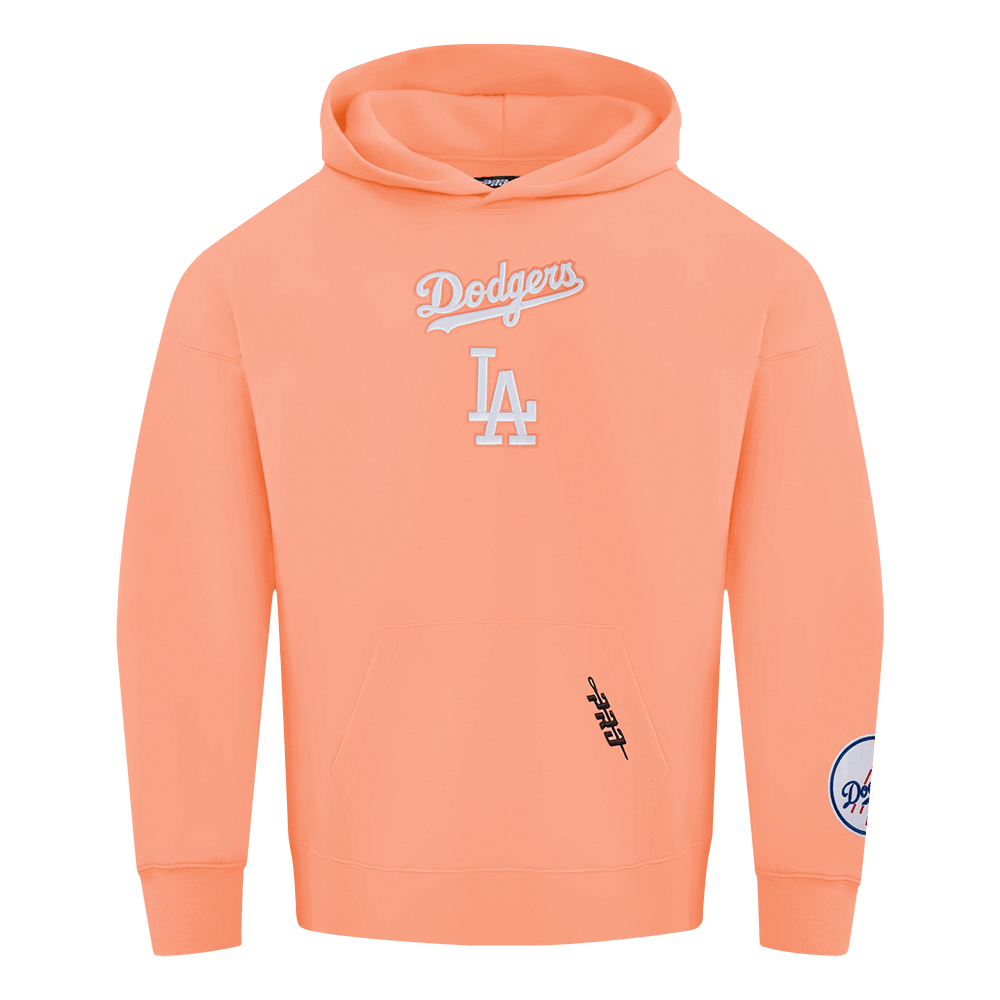MLB LOS ANGELES DODGERS WINGSPAN MEN'S DROP SHOULDER FLC PO HOODIE V2 (GUAVA)