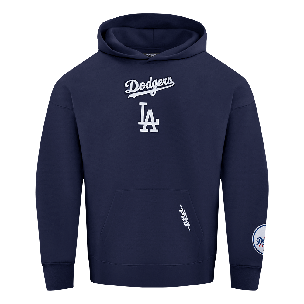 MLB LOS ANGELES DODGERS WINGSPAN MEN'S DROP SHOULDER FLC PO HOODIE V2 (MIDNIGHT NAVY)