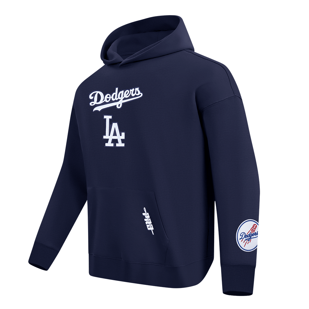 MLB LOS ANGELES DODGERS WINGSPAN MEN'S DROP SHOULDER FLC PO HOODIE V2 (MIDNIGHT NAVY)