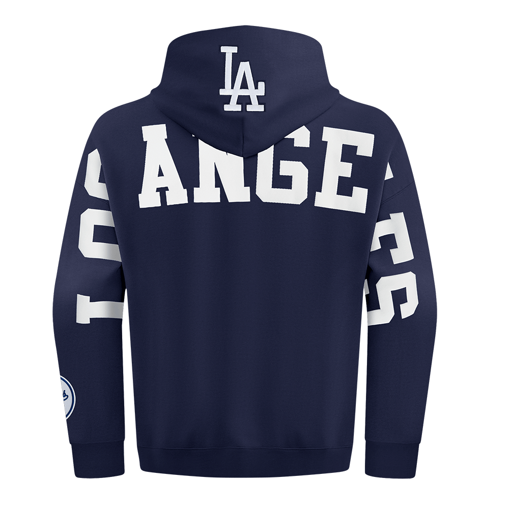 MLB LOS ANGELES DODGERS WINGSPAN MEN'S DROP SHOULDER FLC PO HOODIE V2 (MIDNIGHT NAVY)