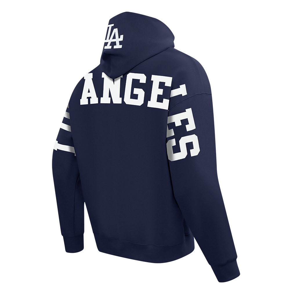 MLB LOS ANGELES DODGERS WINGSPAN MEN'S DROP SHOULDER FLC PO HOODIE V2 (MIDNIGHT NAVY)