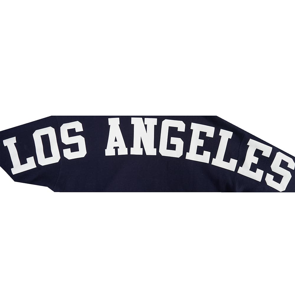 MLB LOS ANGELES DODGERS WINGSPAN MEN'S DROP SHOULDER FLC PO HOODIE V2 (MIDNIGHT NAVY)