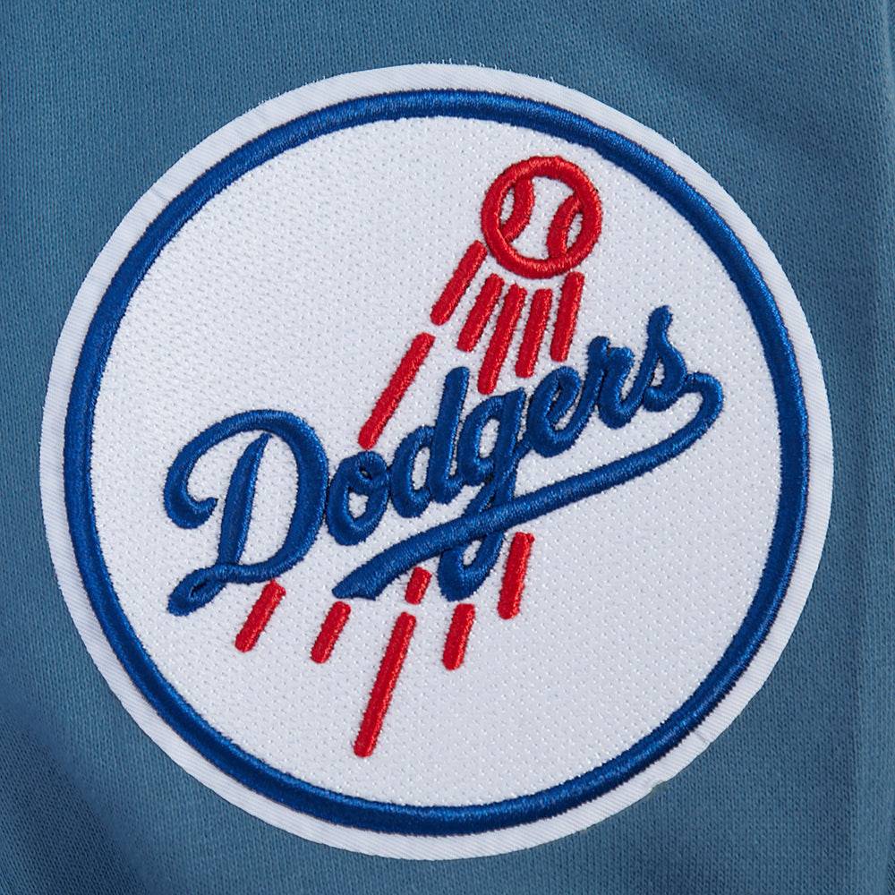 MLB LOS ANGELES DODGERS WINGSPAN MEN'S DROP SHOULDER FLC PO HOODIE V2 (STEEL BLUE)