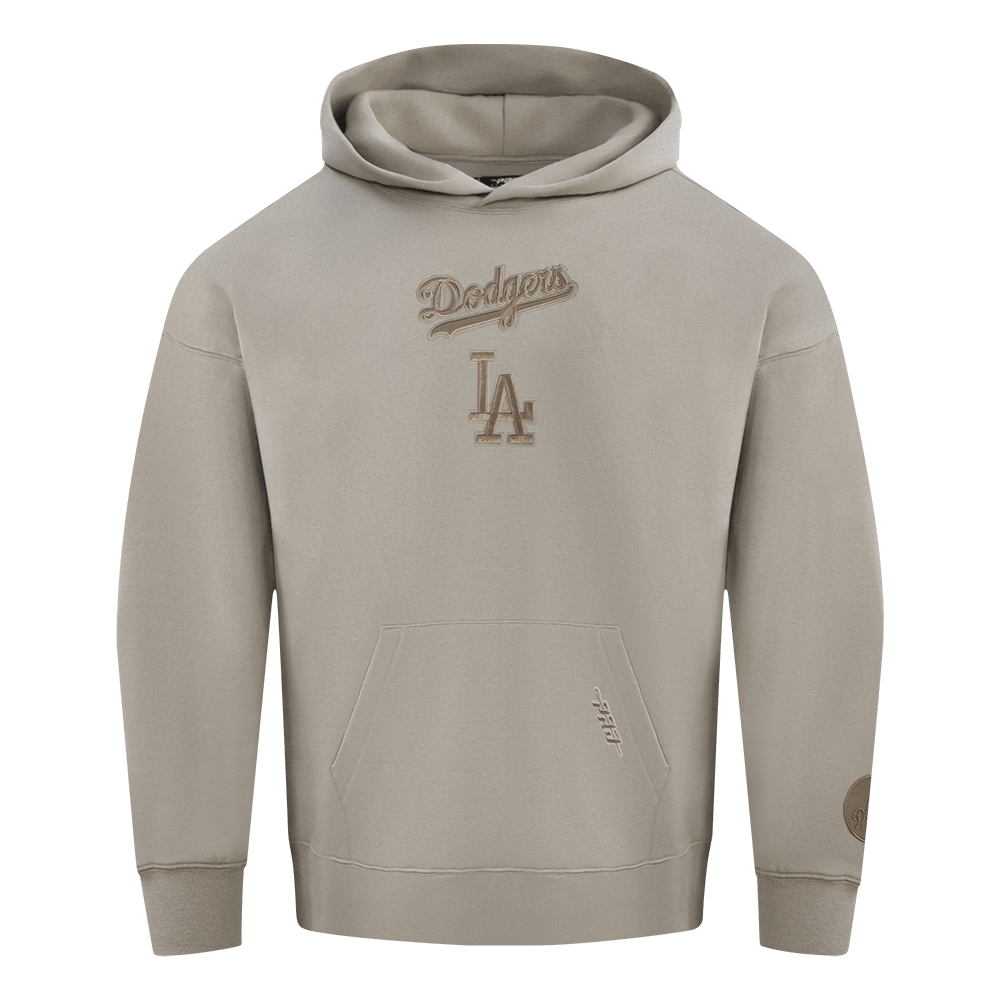 MLB LOS ANGELES DODGERS WINGSPAN SUDADERA CON CAPUCHA HOMBRE HOMBROS CAÍDOS FLC PO V2 (BEIGE)