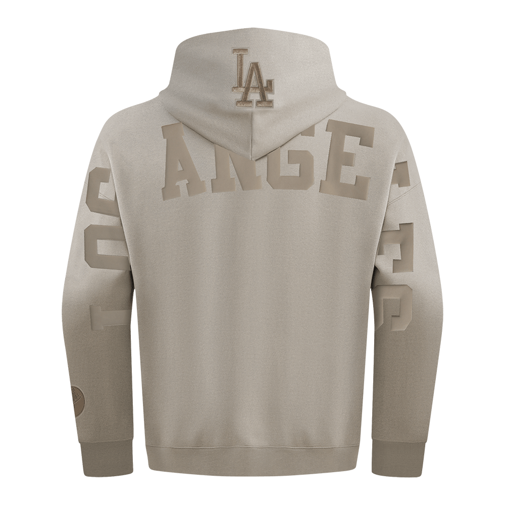 MLB LOS ANGELES DODGERS WINGSPAN SUDADERA CON CAPUCHA HOMBRE HOMBROS CAÍDOS FLC PO V2 (BEIGE)