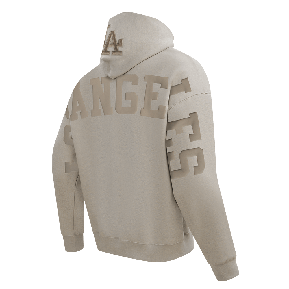 MLB LOS ANGELES DODGERS WINGSPAN SUDADERA CON CAPUCHA HOMBRE HOMBROS CAÍDOS FLC PO V2 (BEIGE)