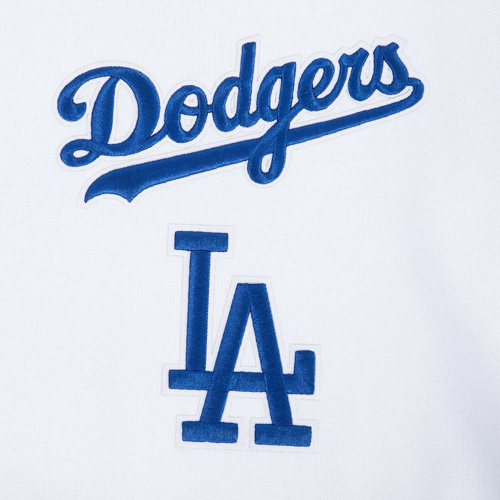 MLB LOS ANGELES DODGERS WINGSPAN SUDADERA CON CAPUCHA FLC PO PARA HOMBRE DE HOMBROS CAÍDOS V2 (BLANCA)