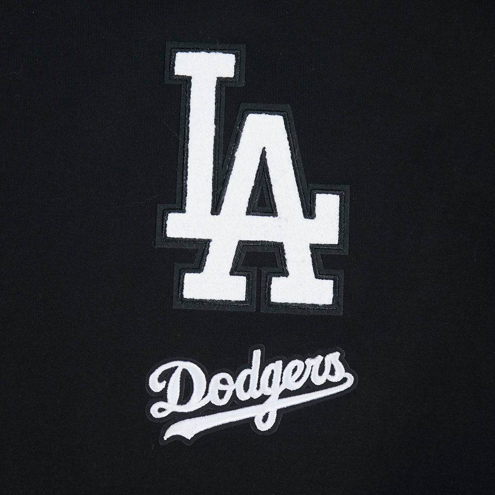 MLB LOS ANGELES DODGERS CLASSIC CHENILLE MEN'S DK PO HOODIE (BLACK)
