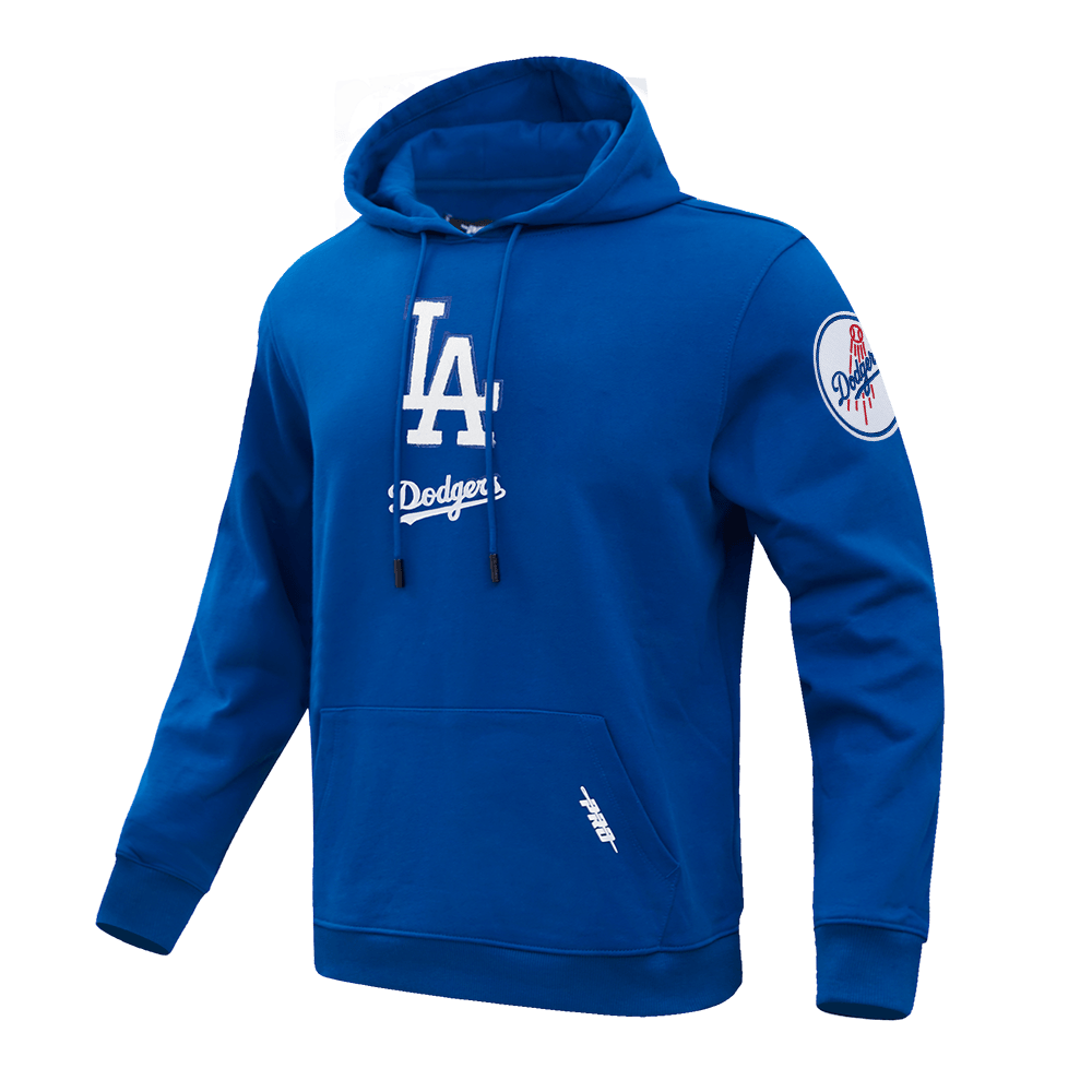 MLB LOS ANGELES DODGERS SUDADERA CON CAPUCHA DK PO DE CHENILLA CLÁSICA PARA HOMBRE (AZUL DODGER)