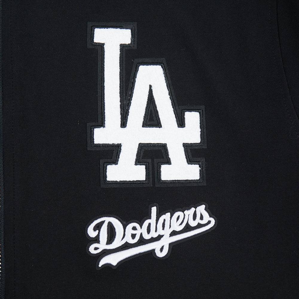 MLB LOS ANGELES DODGERS CLASSIC CHENILLE MEN'S DK FZ HOODIE (BLACK)