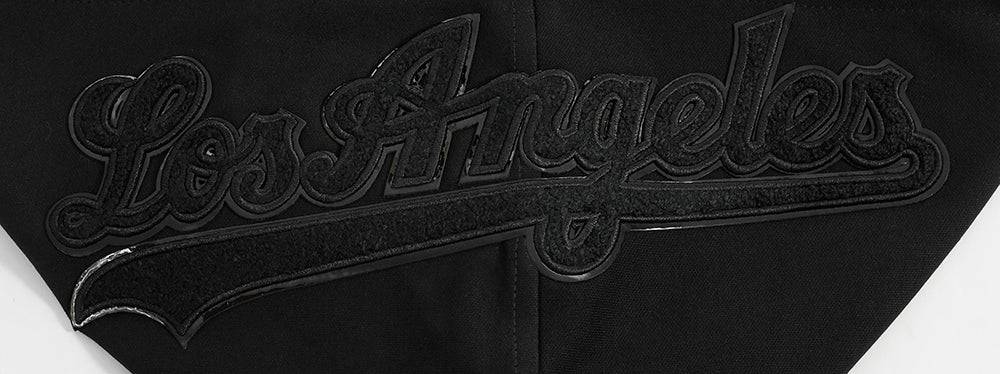 MLB LOS ANGELES DODGERS TRIPLE BLACK MEN'S ZIPPER HOODIE (BLACK)