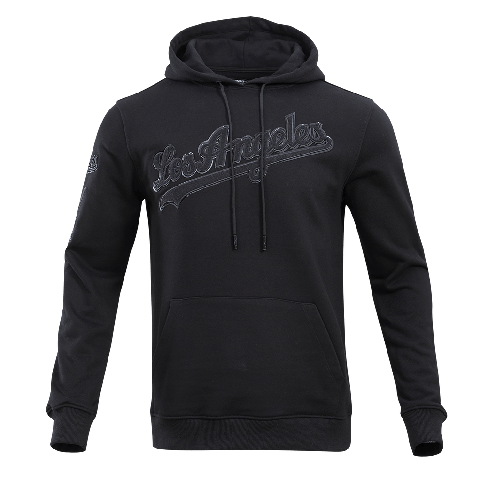 MLB LOS ANGELES DODGERS TRIPLE BLACK MEN'S ZIPPER HOODIE (BLACK)